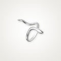 Anillo Serpiente plateado