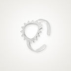 Anillo Sol grande plateado