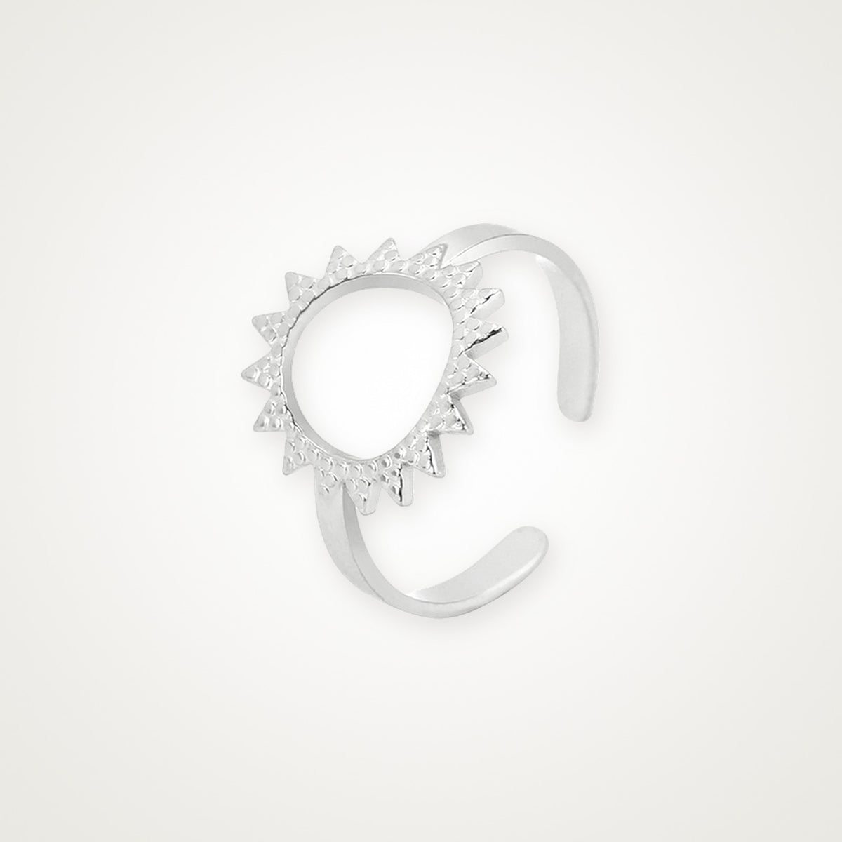 Anillo Sol grande plateado