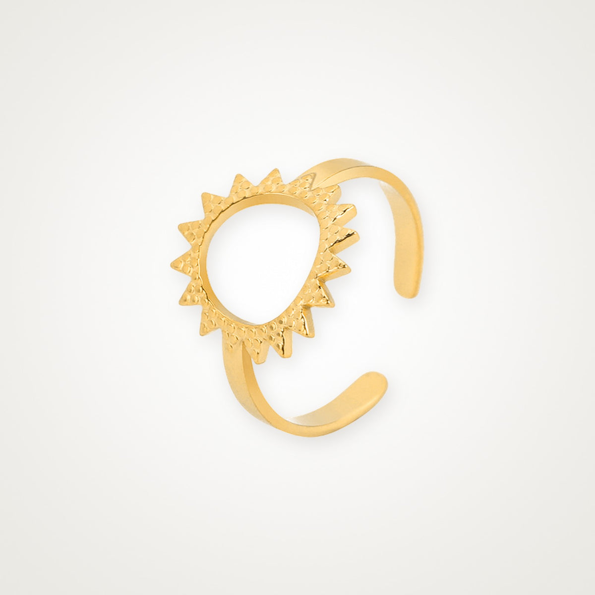 Anillo Sol grande dorado