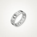 Anillo Sol y luna calados plateado