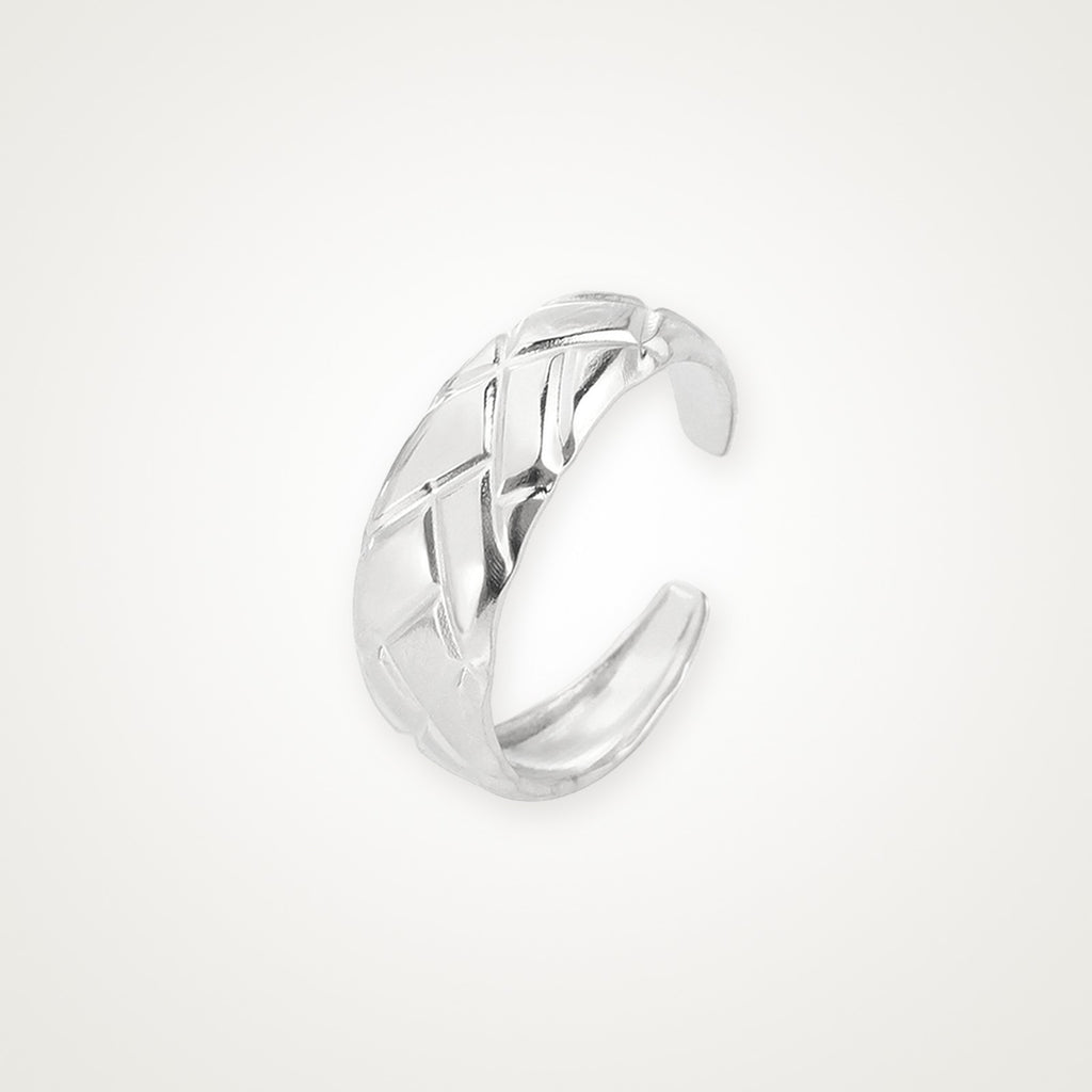 Anillo Tejido plateado