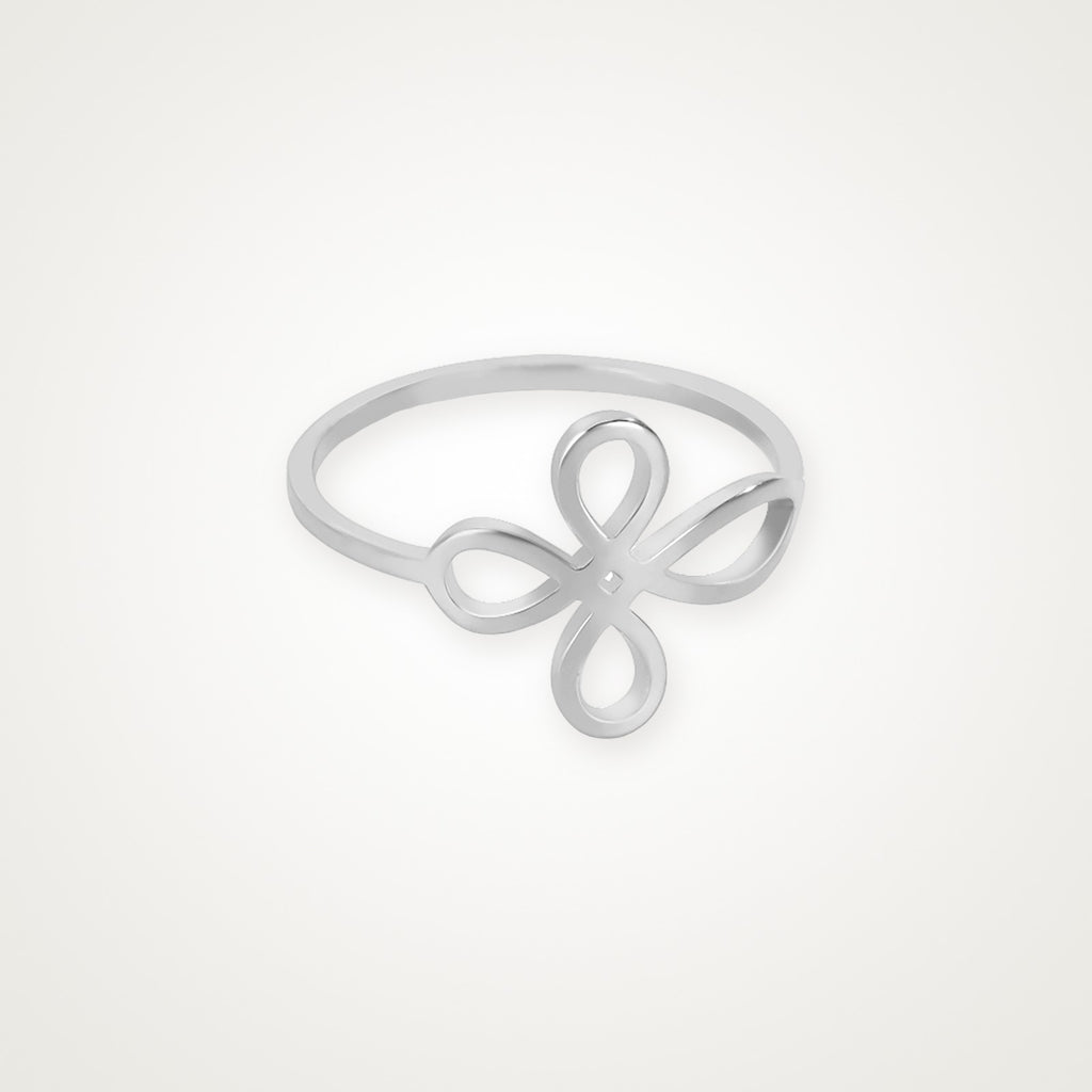 Anillo Trébol plateado