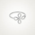Anillo Trébol plateado