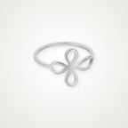 Anillo Trébol plateado
