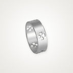 Anillo Tréboles calados plateado