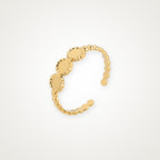Anillo Tres medallitas dorado