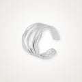 Anillo Tres ondas plateado