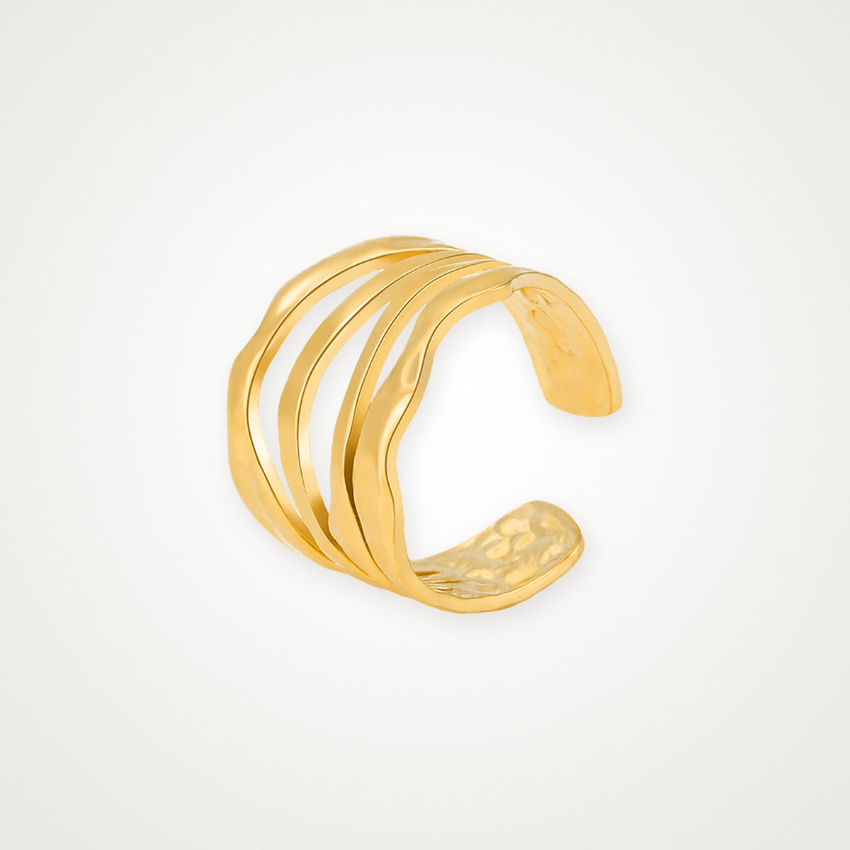 Anillo Tres ondas dorado