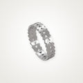Anillo Triángulos plateado
