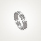 Anillo Triángulos plateado