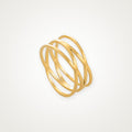 Anillo Triple espiral dorado