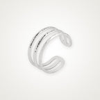 Anillo Triple fino plateado