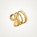 Anillo Triple grabado dorado