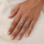 Anillo Triqueta plateado puesto