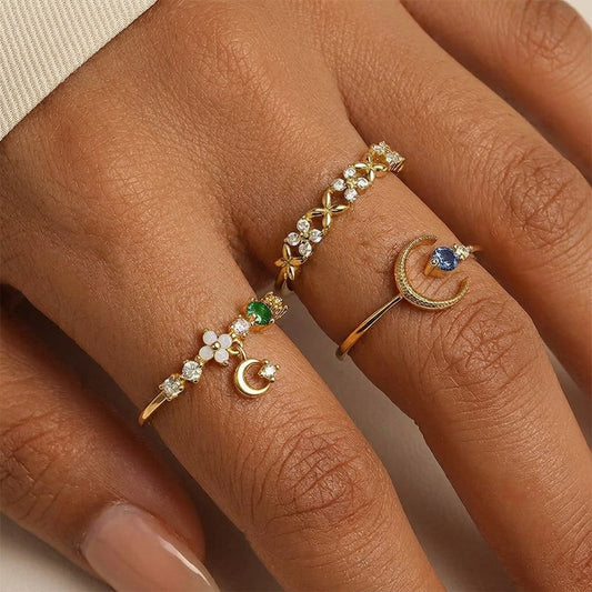 Anillo Vintage con Zirconia de Color