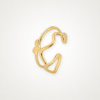 Anillo Zigzag doble dorado