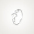 Anillo Zigzag fino plateado