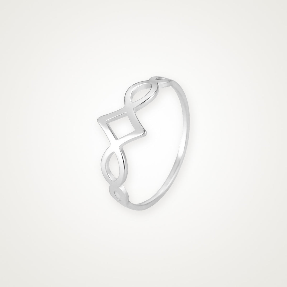 Anillo Zigzag fino plateado