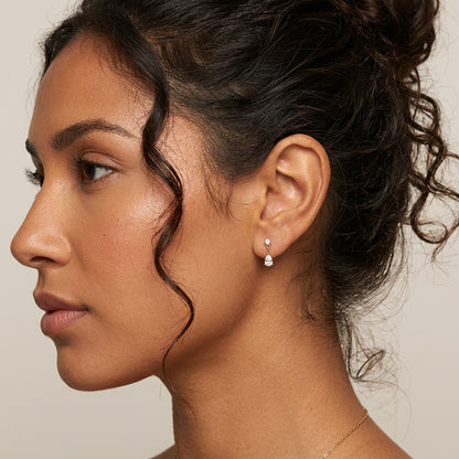 Arete Individual de Borla con Zirconias