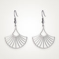 Aretes Abanico plateados