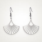 Aretes Abanico plateados