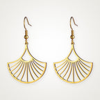 Aretes Abanico dorados