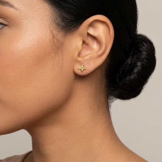 Aretes Abejita con Zirconias