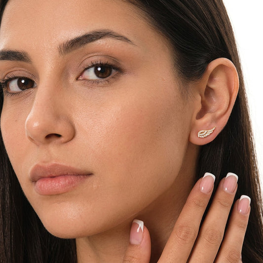 Aretes Ala con Zirconias