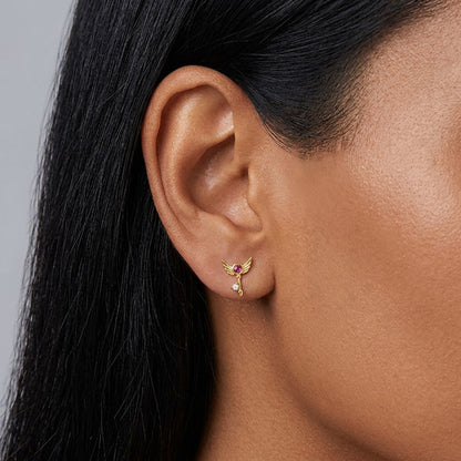Aretes Alas con Zirconia