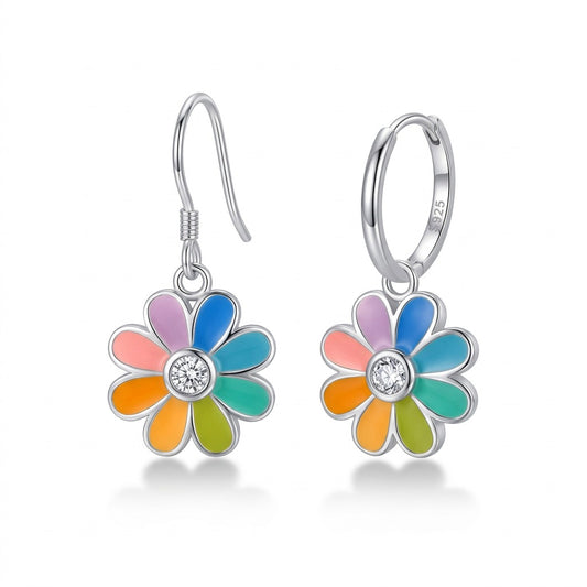 Aretes, Anillo, Pulsera o Collar Flor de Colores