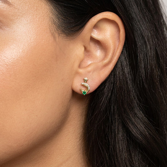 Aretes Árbol de Navidad Giratorio