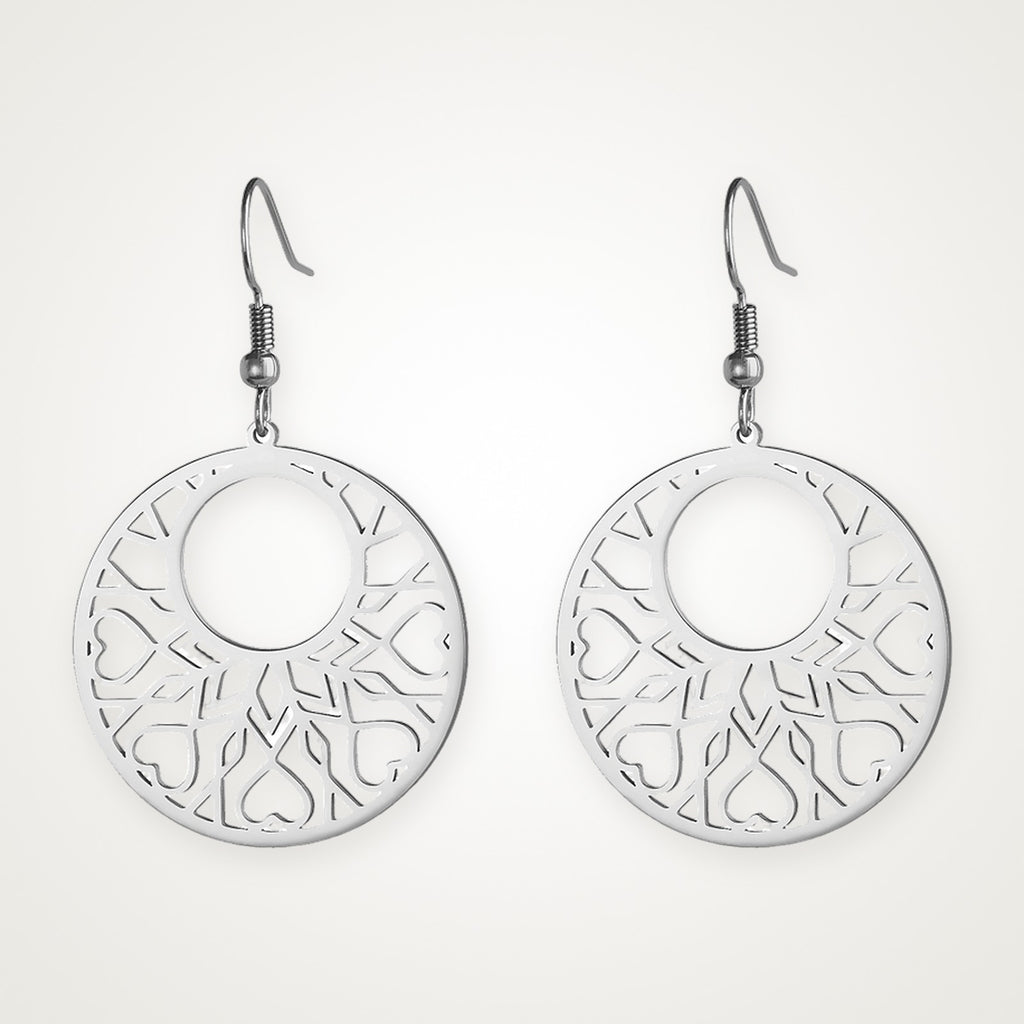 Aretes Aro de filigrana plateados