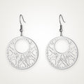 Aretes Aro de filigrana plateados