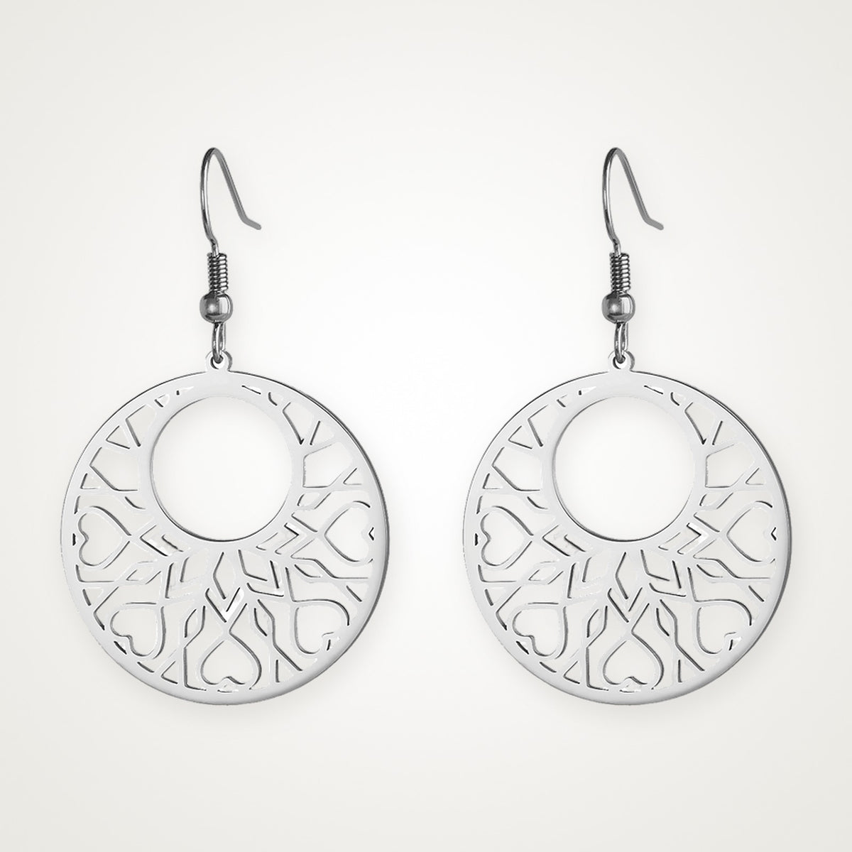 Aretes Aro de filigrana plateados