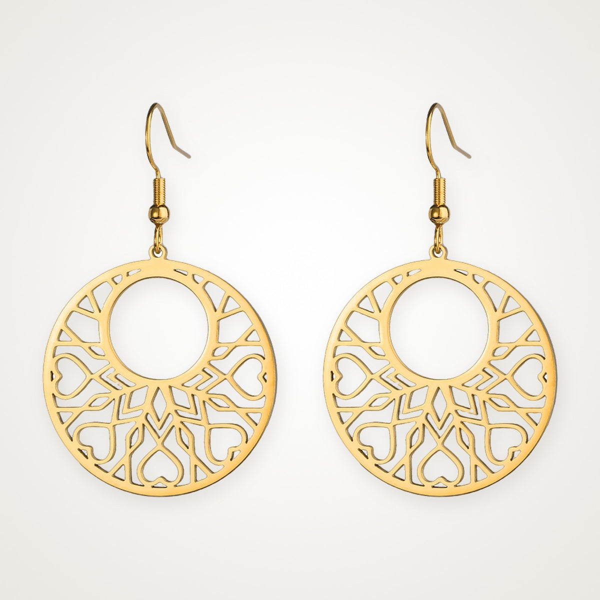 Aretes Aro de filigrana dorados
