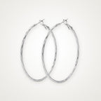 Aretes Arracadas torcidas plateados