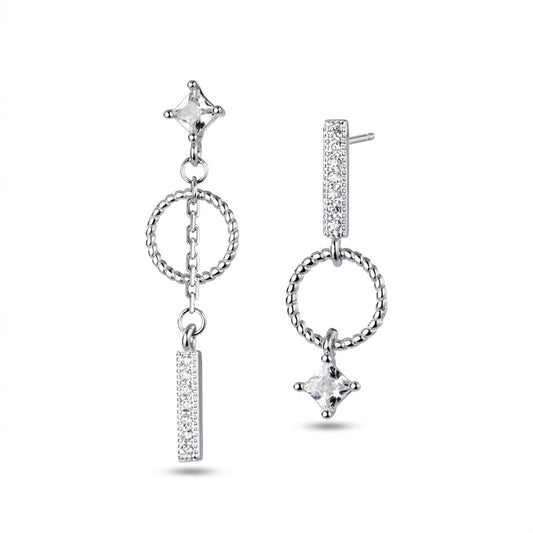 Aretes Asimétricos Círculo y Barra