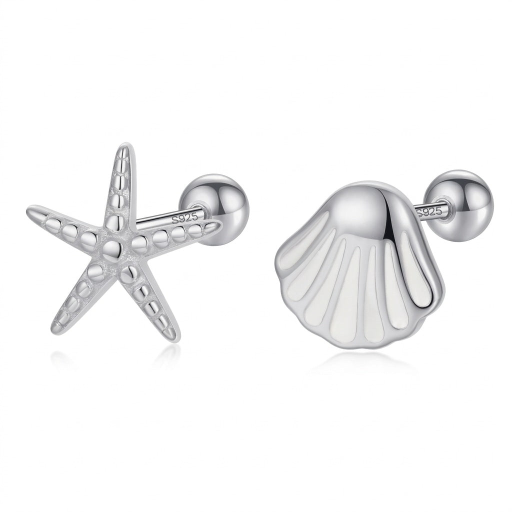 Aretes Asimétricos Conchita y Estrella de Mar