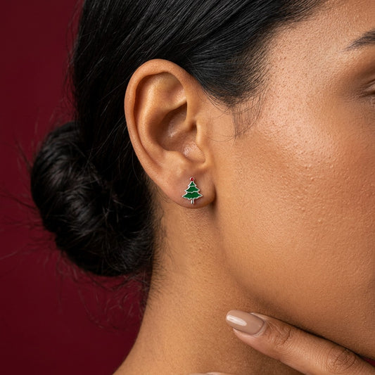 Aretes Asimétricos Copo de Nieve y Árbol