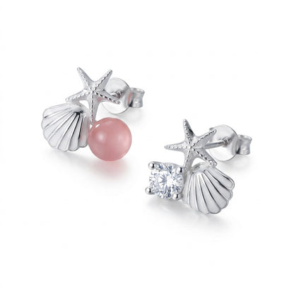 Aretes Asimétricos Estrella de Mar y Concha