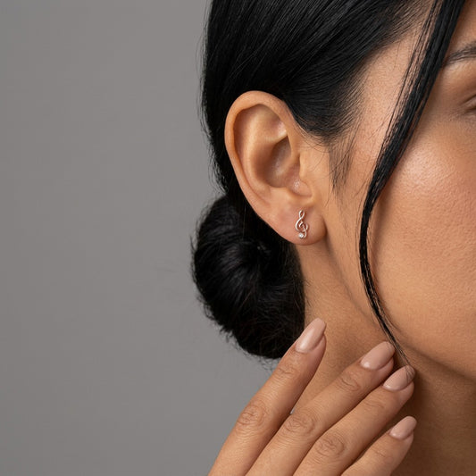 Aretes Asimétricos Guitarra y Nota Musical