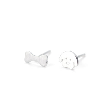 Aretes Asimétricos Hueso de Perrito