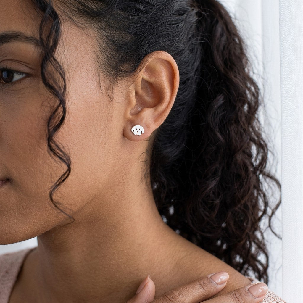 Aretes Asimétricos Hueso de Perrito