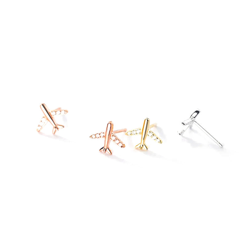 Aretes Avión con Zirconias Pavé