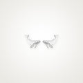 Aretes Ballena jorobada plateados