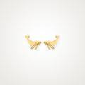 Aretes Ballena jorobada dorados