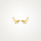 Aretes Ballena jorobada dorados