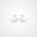 Aretes Ballenita plateados