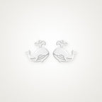 Aretes Ballenita plateados